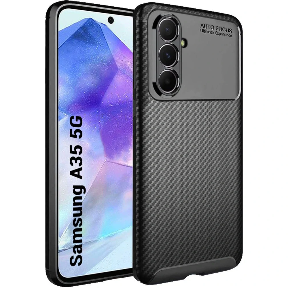 Kryt Samsung Galaxy A15 5G / A15 4G, Techsuit CarbonFiber černý