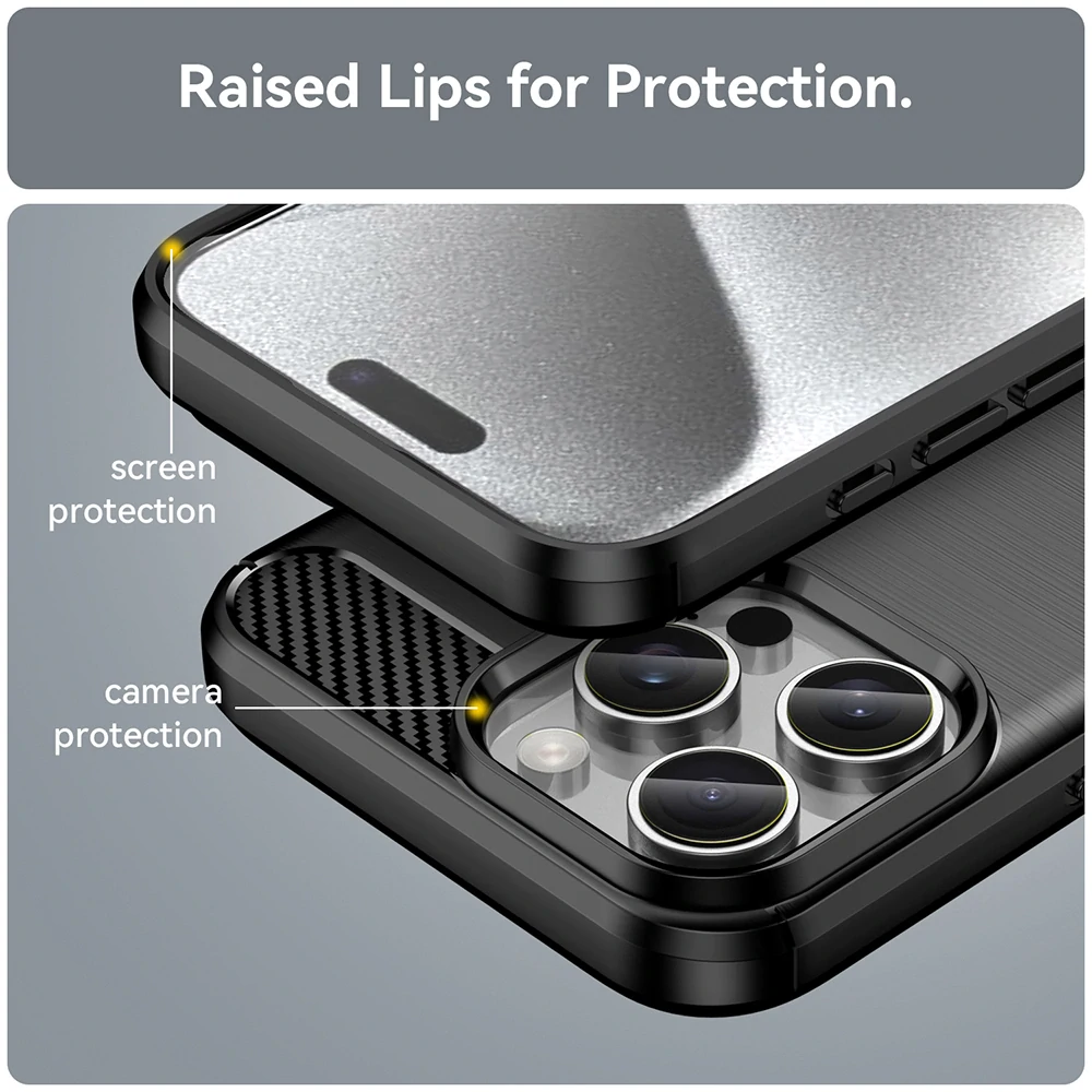 Kryt iPhone 16 Pro Max Armored Carbon černý