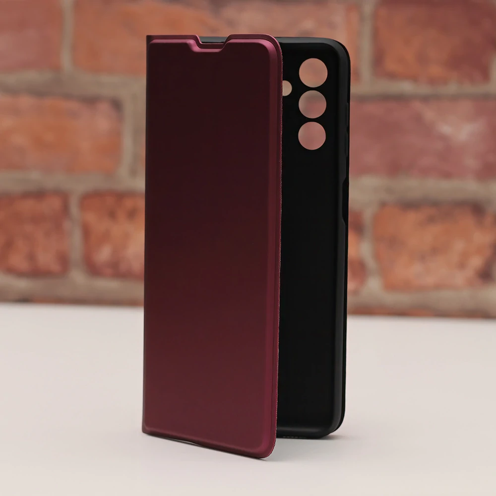Pouzdro flip iPhone 17 Pro Max, Smart Soft - burgundy
