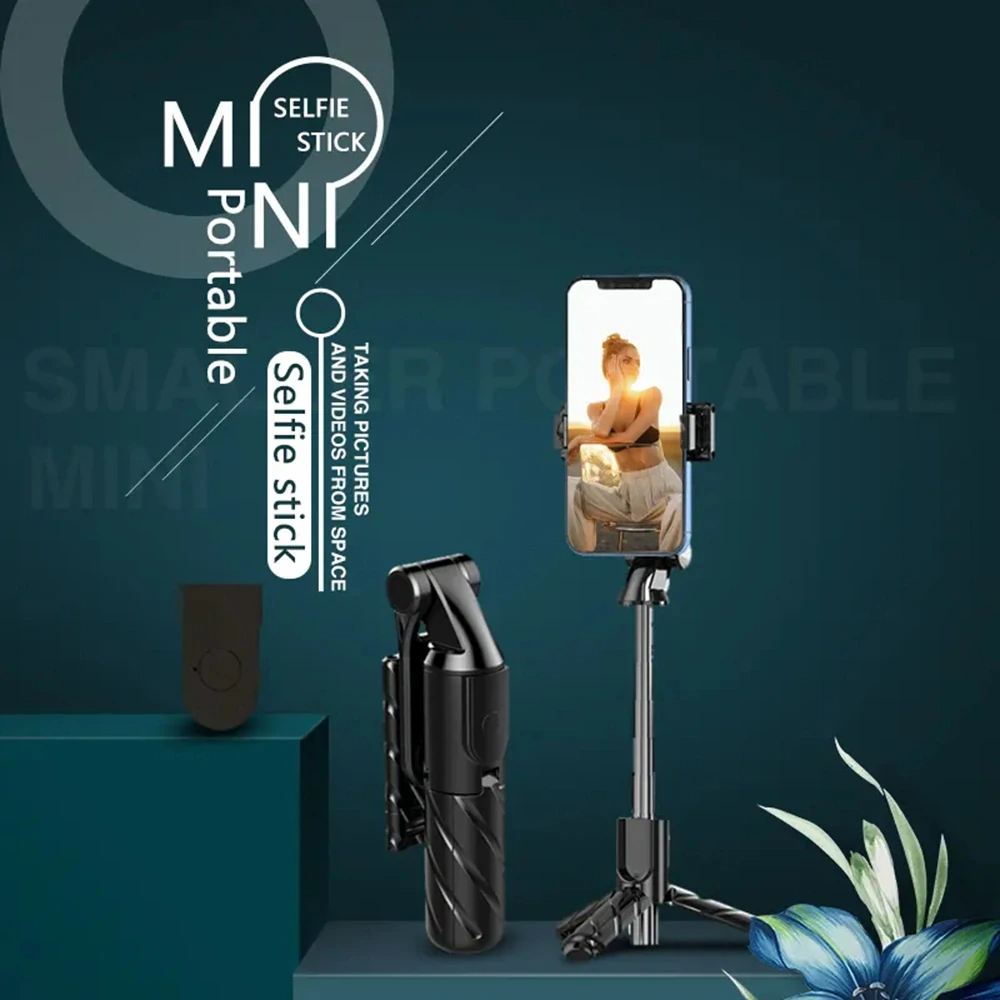 Selfie tyč Tripod Techsuit K03, dálkové ovládání, 70 cm - Černá