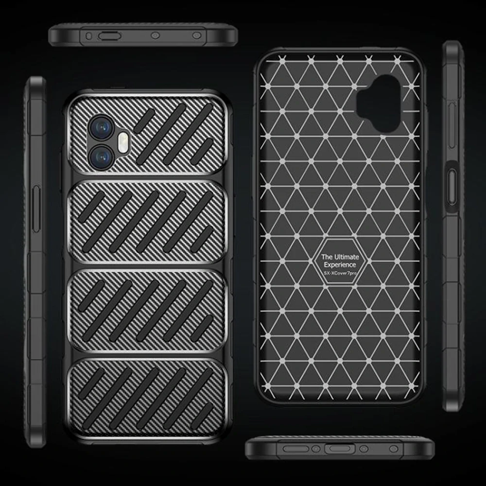 Kryt Samsung Galaxy Xcover 7 Pro, Techsuit CarbonFiber černý