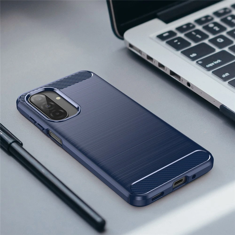 Kryt Motorola Moto G05 / E15, Armored Carbon modrý