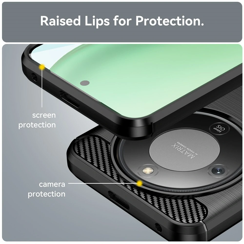Kryt Honor Magic 8 Lite, Armored Carbon černý