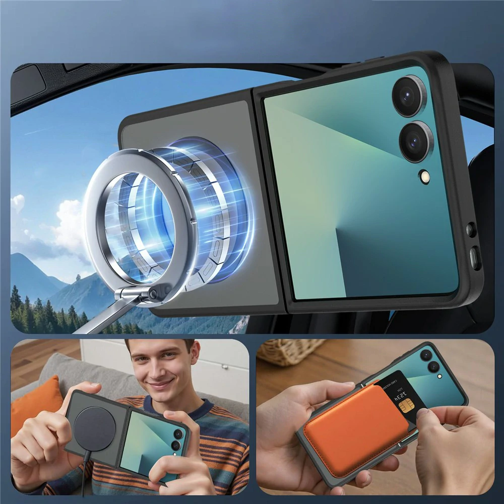 Kryt Samsung Galaxy Z Flip 8, PureFrost MagSafe, černé