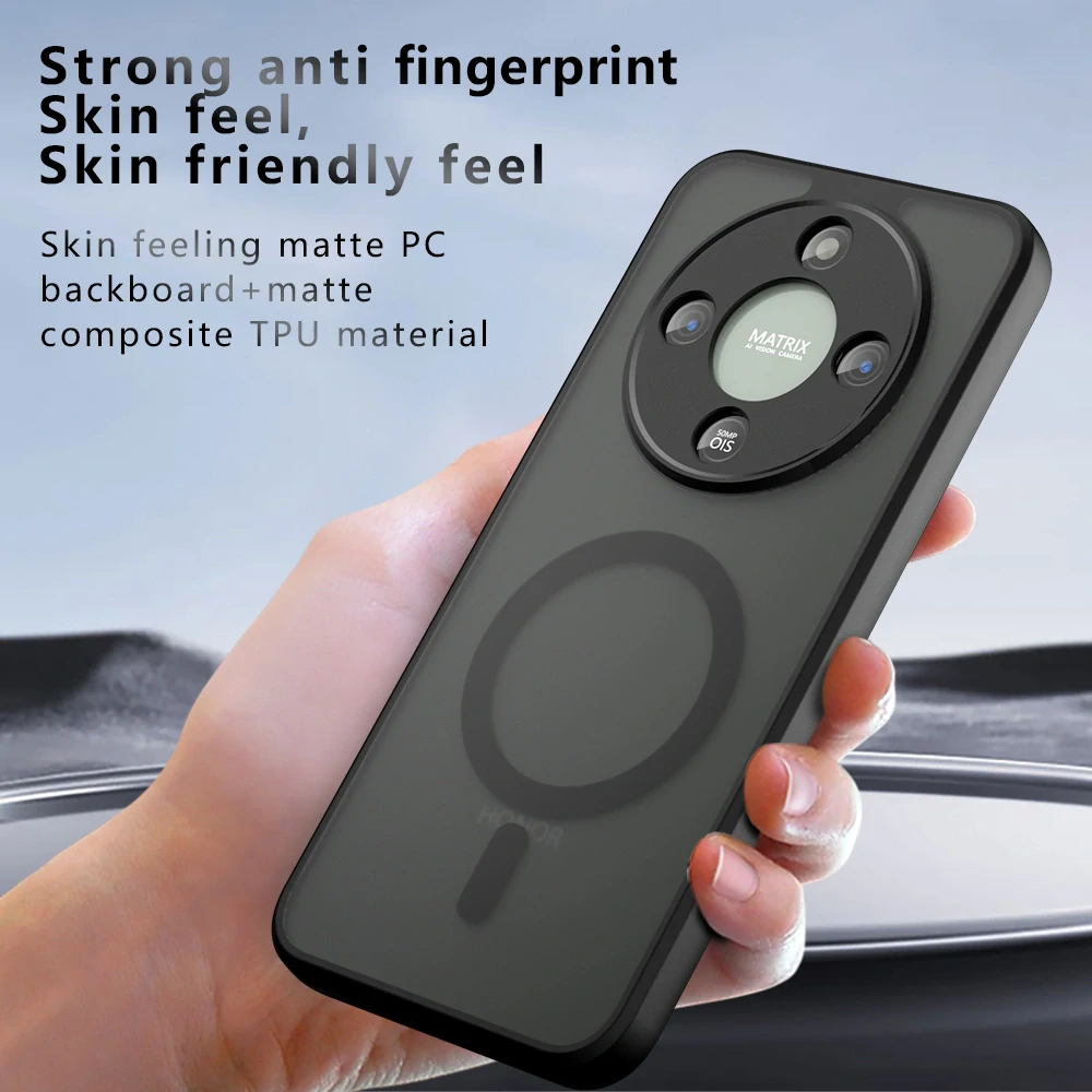 Kryt Honor Magic 8 Lite, PureFrost MagSafe, černé