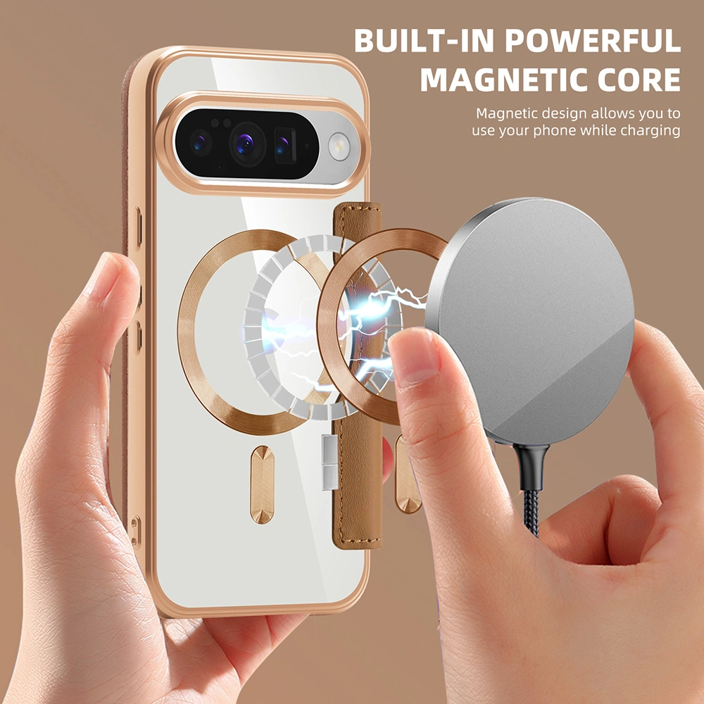 Pouzdro Google Pixel 10 Pro XL, SmartMag Book Case hnědé