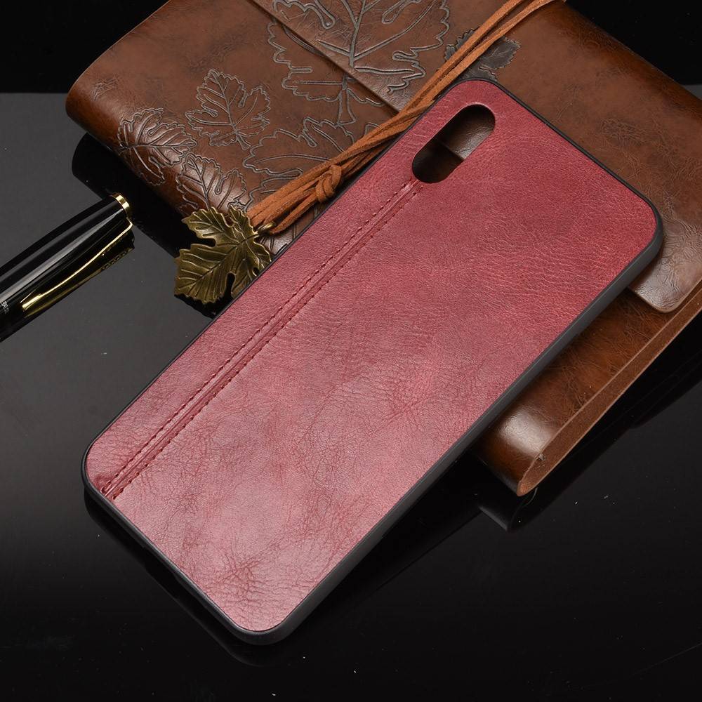 Kryt Xiaomi Redmi 9A / Redmi 9AT Slim Case Leather Coated červené