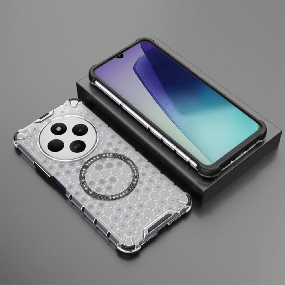 Kryt Xiaomi Redmi 14C / Poco C75, HoneyComb Shield MagSafe - bílý