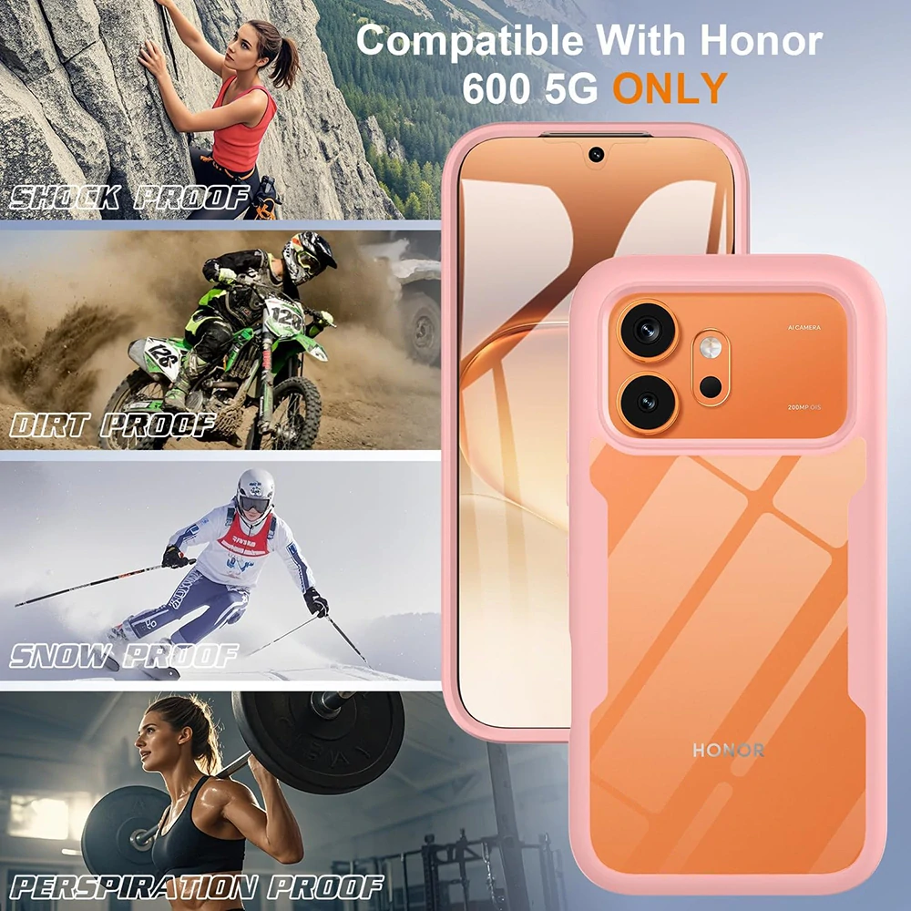 Pouzdro Honor 600 / 600 Pro, ColorVerse 360 - růžové