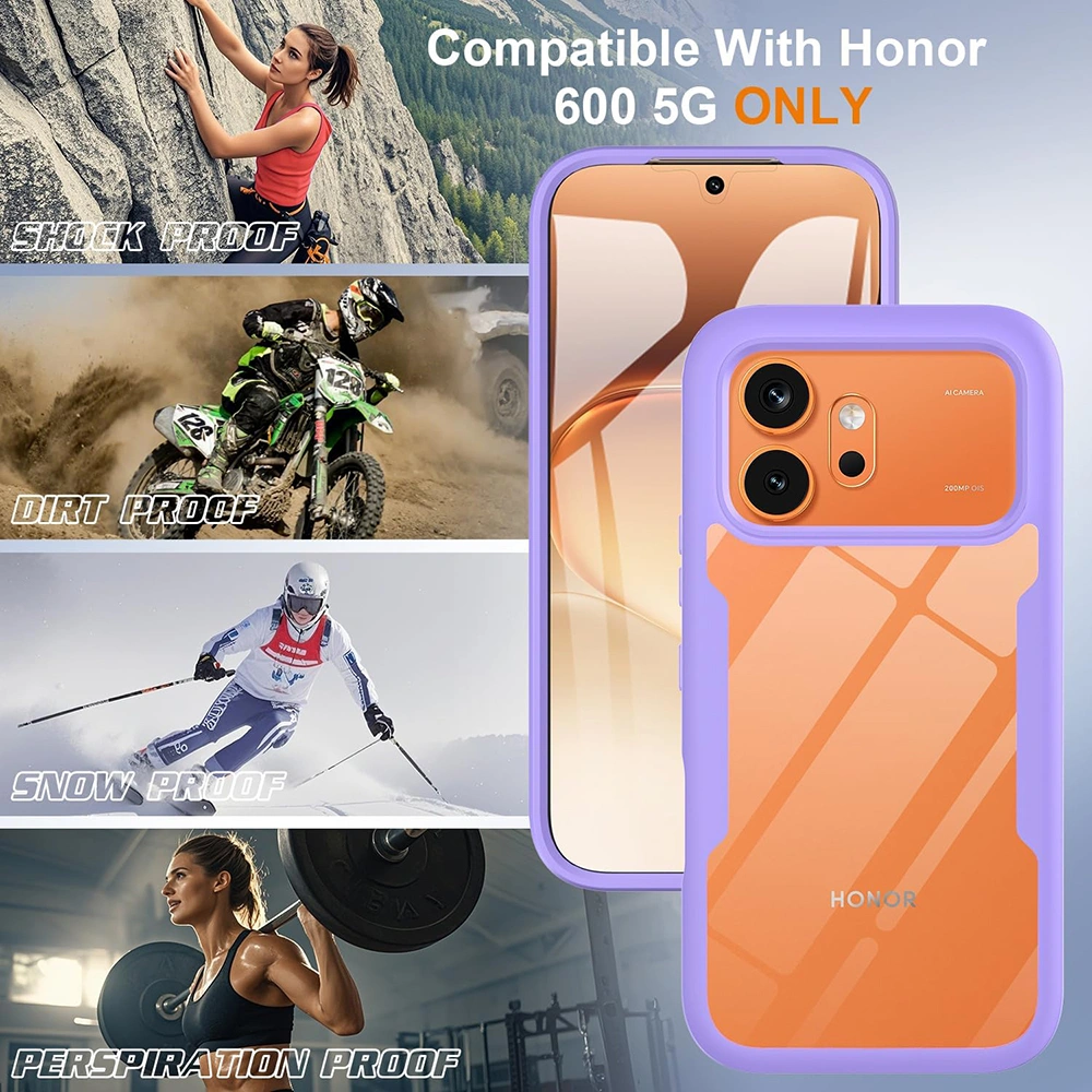 Pouzdro Honor 600 / 600 Pro, ColorVerse 360 - fialové