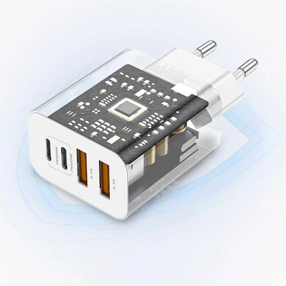 Nabíječka do sítě Techsuit PowerXQuad (CH4) 40W - bílá