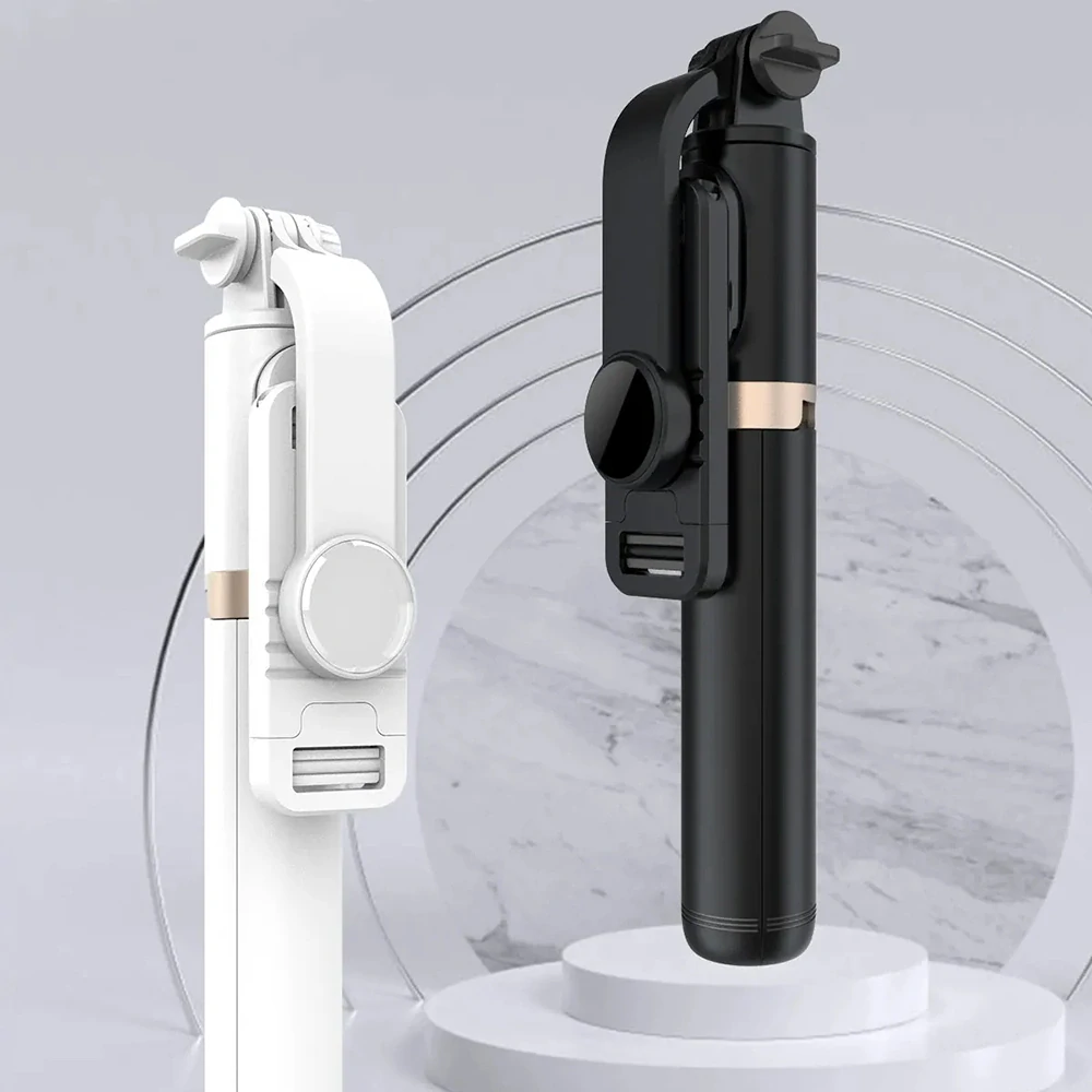 Selfie tyč Tripod Techsuit (Q03) Bluetooth, hliníková slitina, rotace o 360°, 74 cm – černý