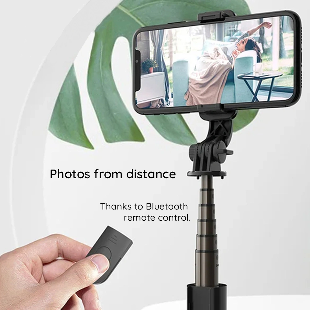 Selfie tyč Tripod Techsuit (L10) Bluetooth, 68 cm – černý