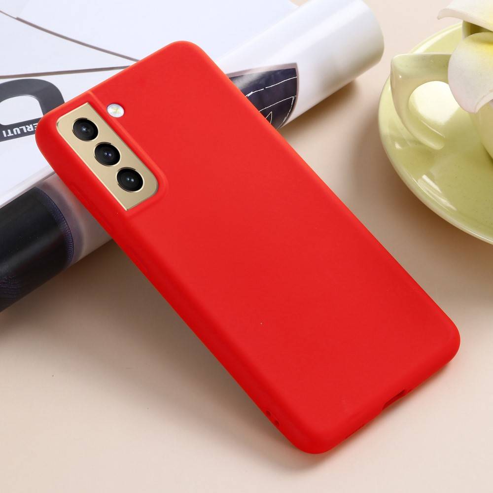 Kryt Samsung Galaxy S21 FE Silicone case červený