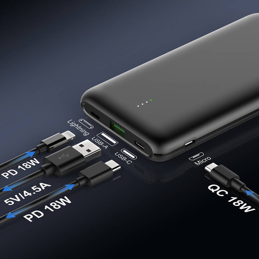 Powerbanka 10000mAh USB 22,5W + USB-C 20W (C1010) bílá