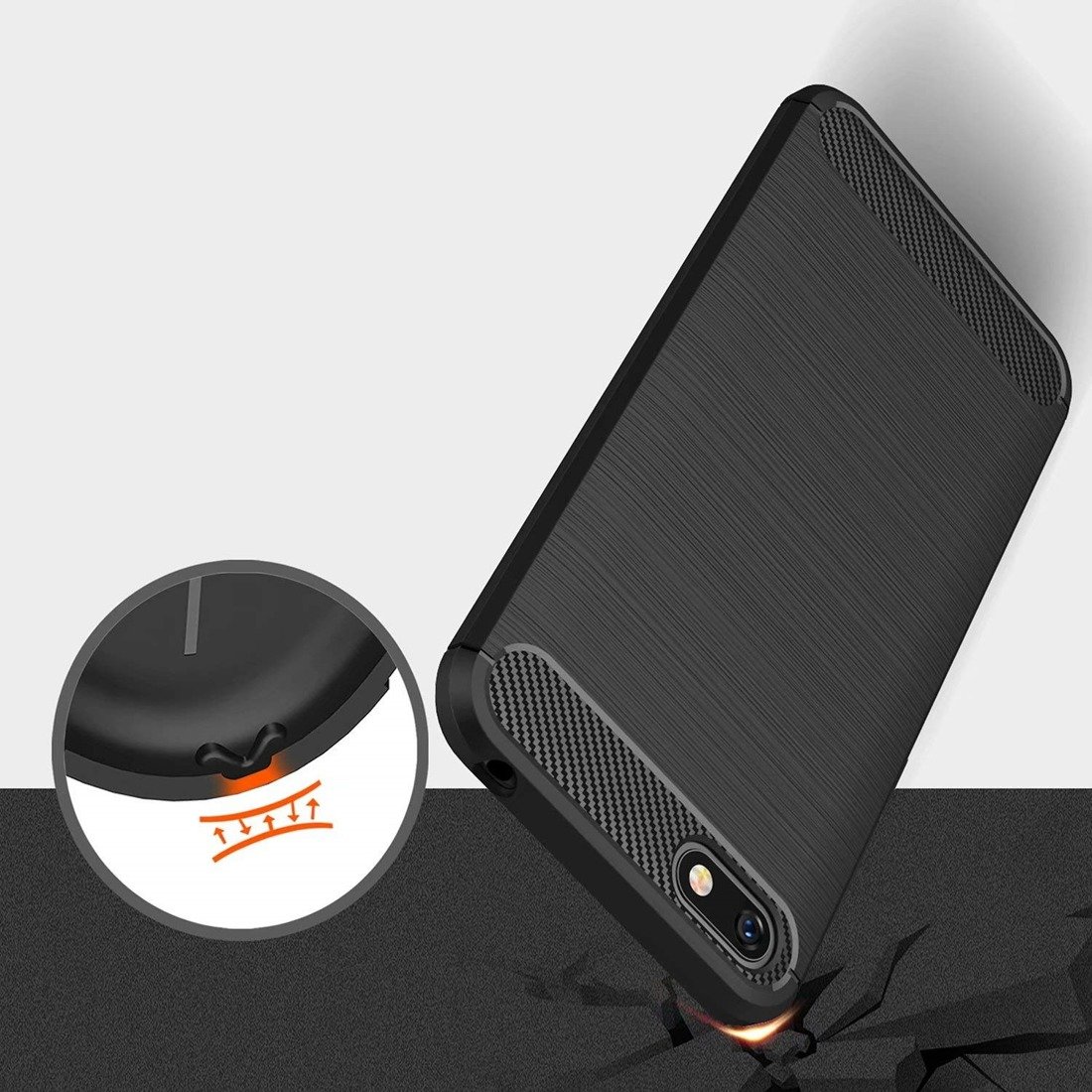 Kryt Huawei Y5 2019 Armored Carbon black