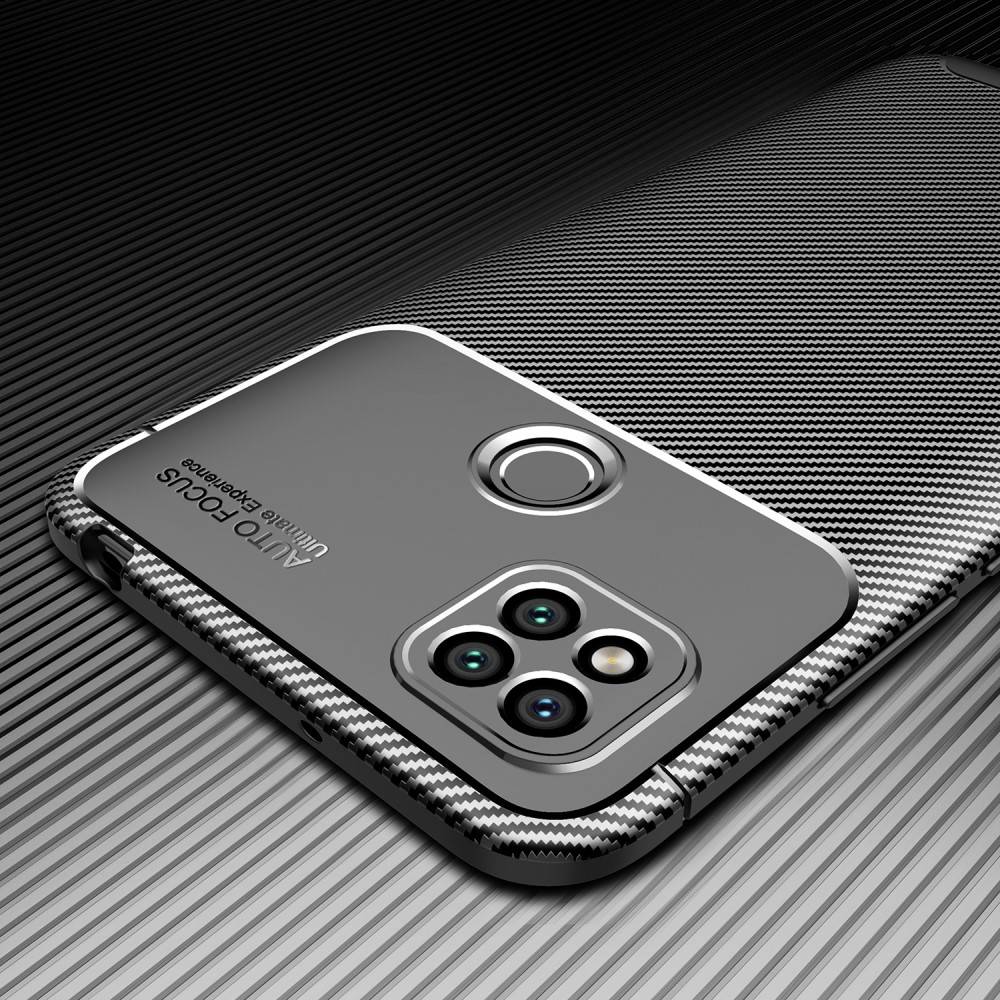 Kryt Xiaomi Redmi 9C case Armored Shockproof Carbon Fiber černý