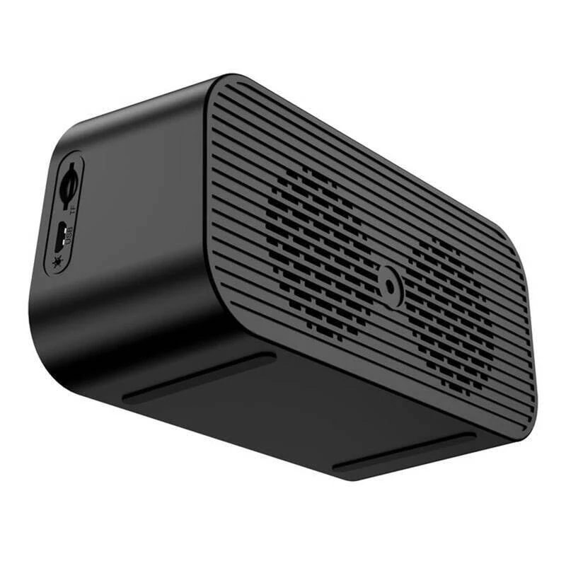 Bluetooth reproduktor s digitálními hodinami, budík, FM rádio - černý