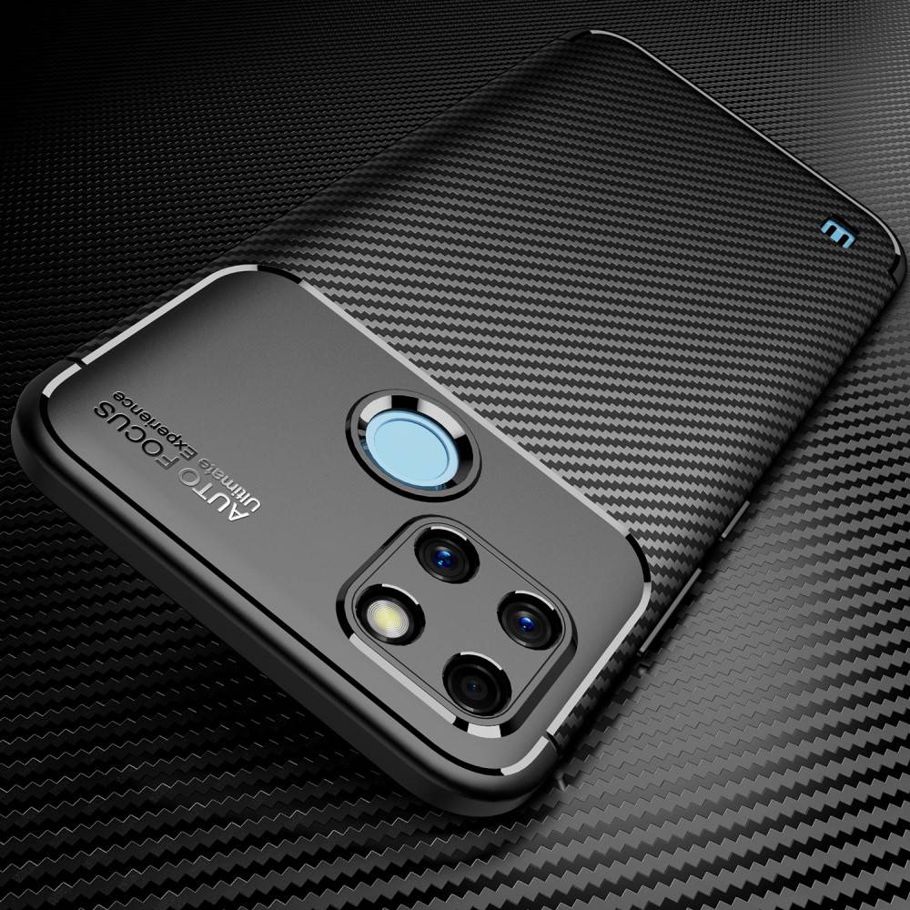 Kryt Realme C21Y / C25Y Armored Shockproof Carbon Fiber black