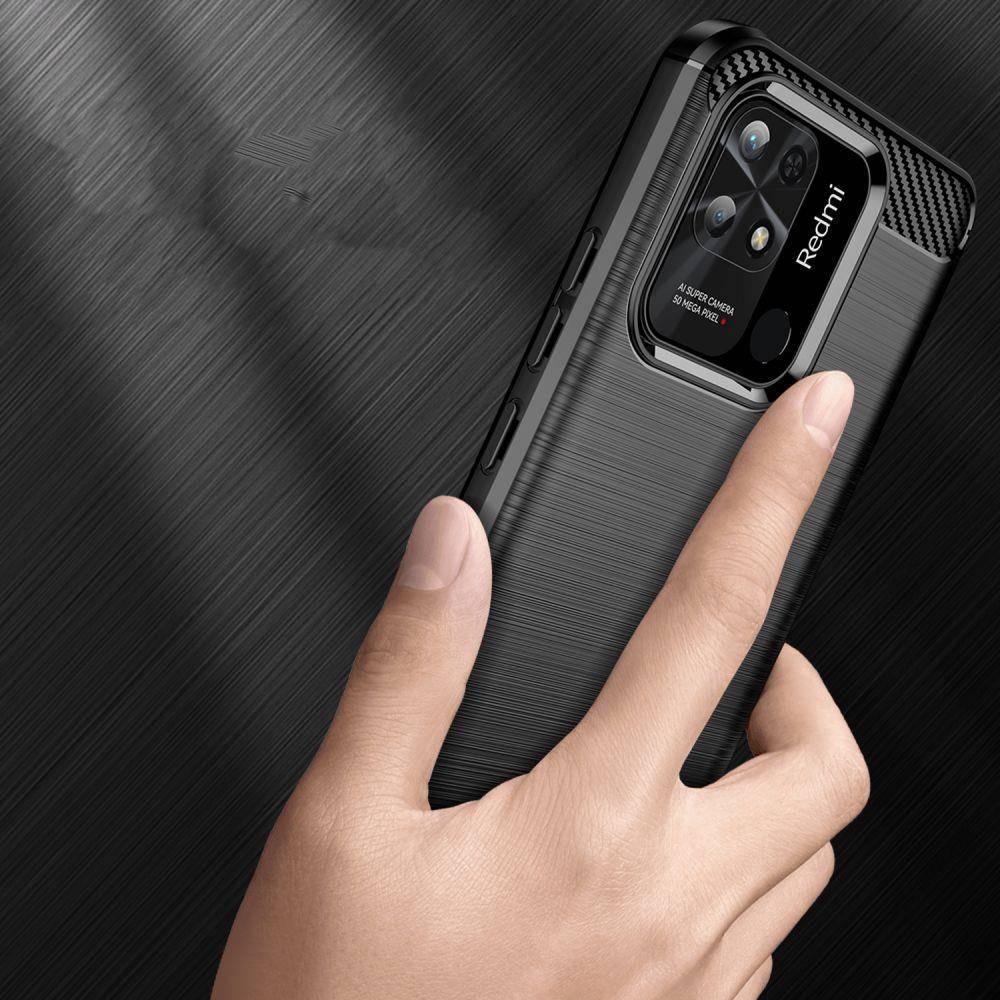Kryt Xiaomi Redmi 10C Tech-Protect TPU Carbon black