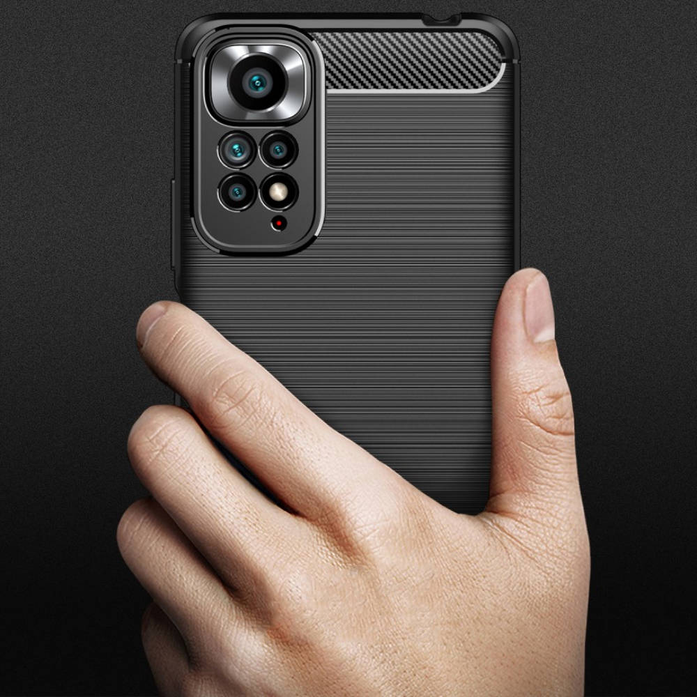 Kryt Xiaomi Redmi Note 11 4G / Redmi Note 11s Nexeri TPU Premium Carbon černé