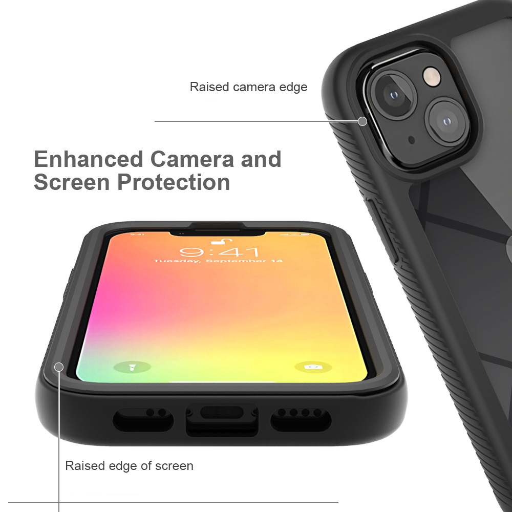 Pouzdro iPhone 13 Techsuit - Defense360 Pro + ochrana obrazovky, černé