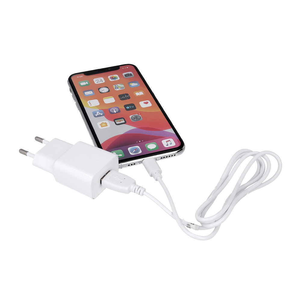 Nabíječka do sítě Maxlife MXTC-01 1x USB 1A bílá + Lightning kabel