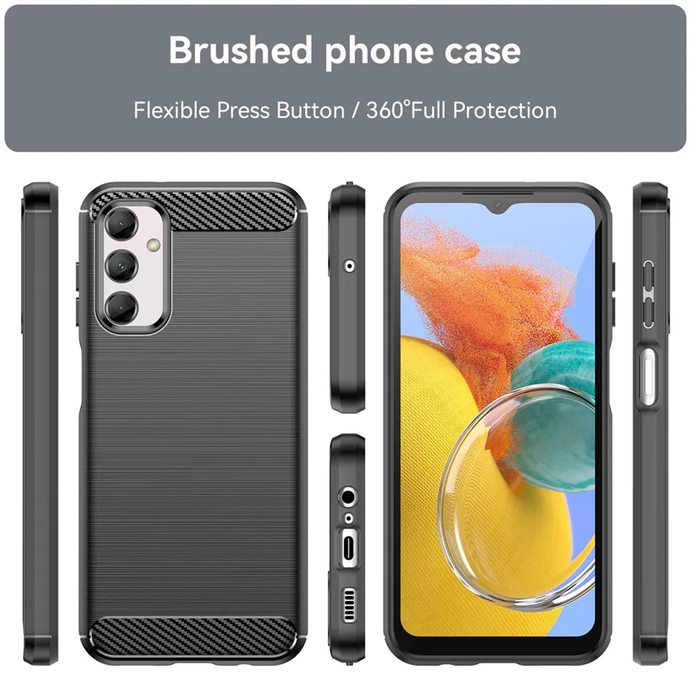 Kryt Samsung Galaxy M14, Armored Carbon černý