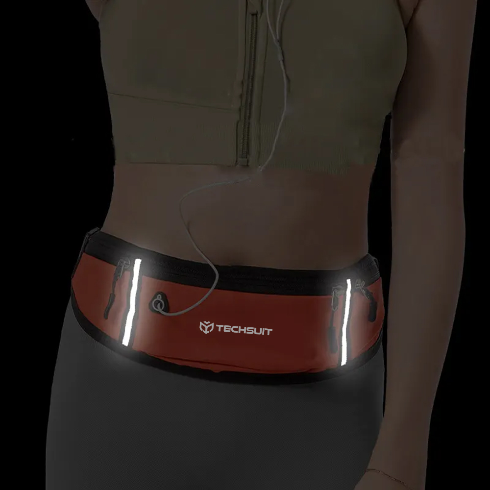 Sportovní pásek (ledvinka) Techsuit CWB3 pro běh, fitness, nordic walking, sport - zelená
