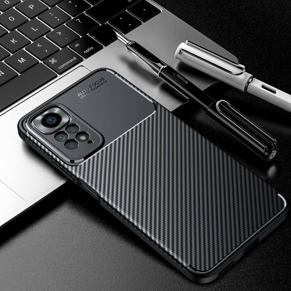 Kryt Xiaomi Redmi Note 11 Pro Armored Shockproof Carbon Fiber černý