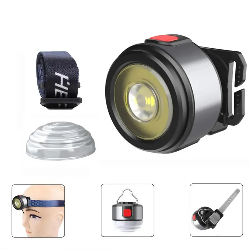 Čelová svítilna Techsuit (HL-B-01) - Svítilna s režimy červeného a bílého světla, Li-Ion baterie, XPG, COB Highlight LED