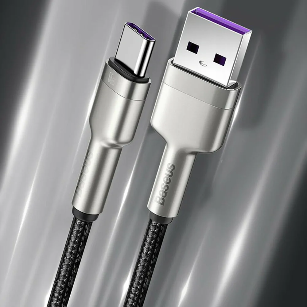 Datový kabel Baseus Cafule USB to USB-C Baseus Cafule, 66W 6A, 0,25m černý