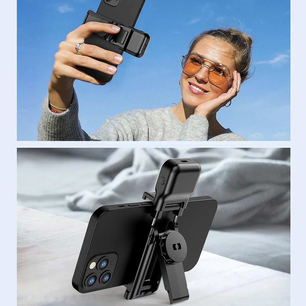 Selfie tyč Tripod Techsuit (C01s) – se skládacím stabilním stativem, dálkovým ovládáním Bluetooth, výplňovým světlem, 107 cm – černá