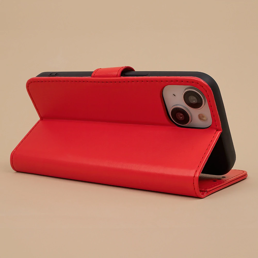 Pouzdro flip iPhone 17 Pro, Smart Classic, červené