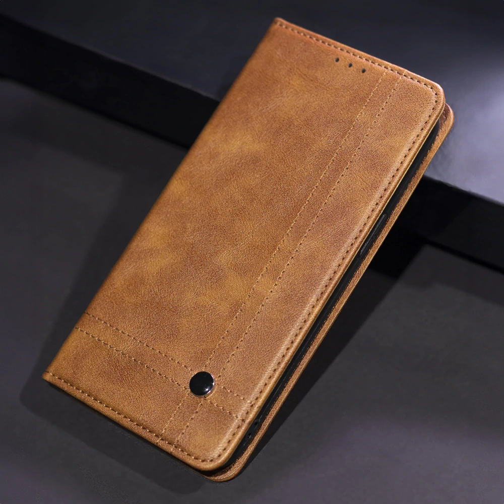 Pouzdro flip Samsung Galaxy A17 5G, smart seam, hnědé