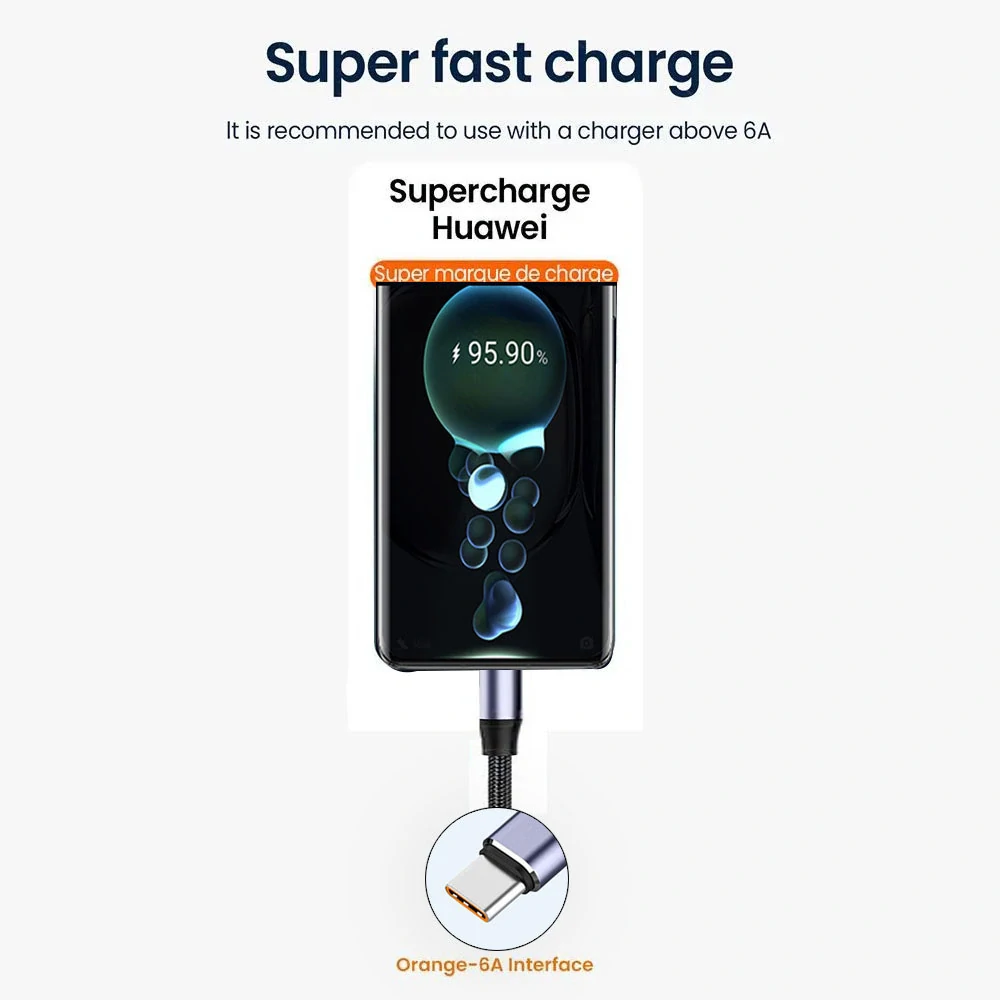 Datový kabel Techsuit (PCB018) USB-A na USB-C, 100W, 480Mbps, 6A, 1m - černý