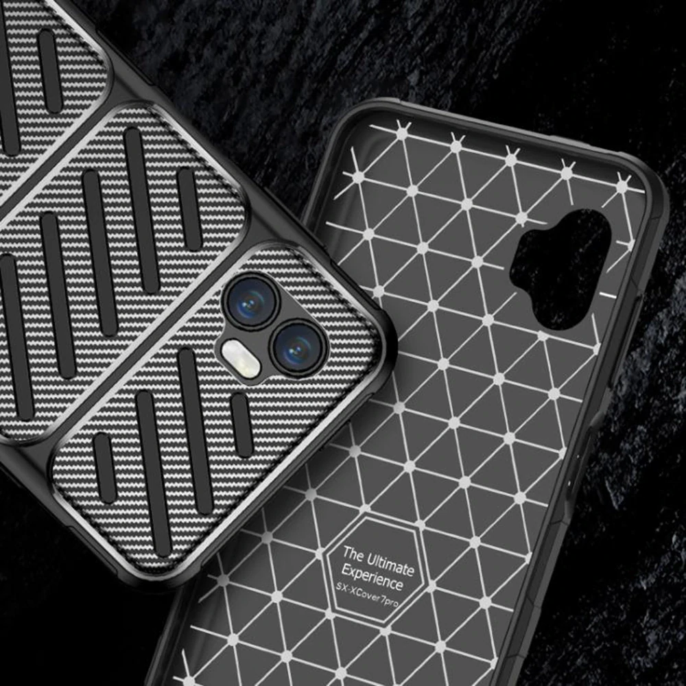 Kryt Samsung Galaxy Xcover 7 Pro, Techsuit CarbonFiber černý