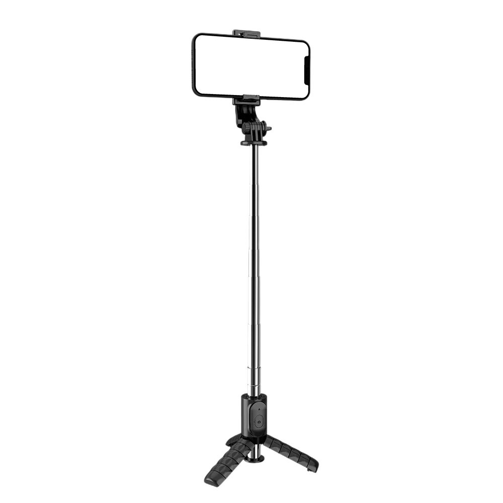 Selfie tyč Tripod Techsuit (Q11) Bluetooth, 74 cm – černý