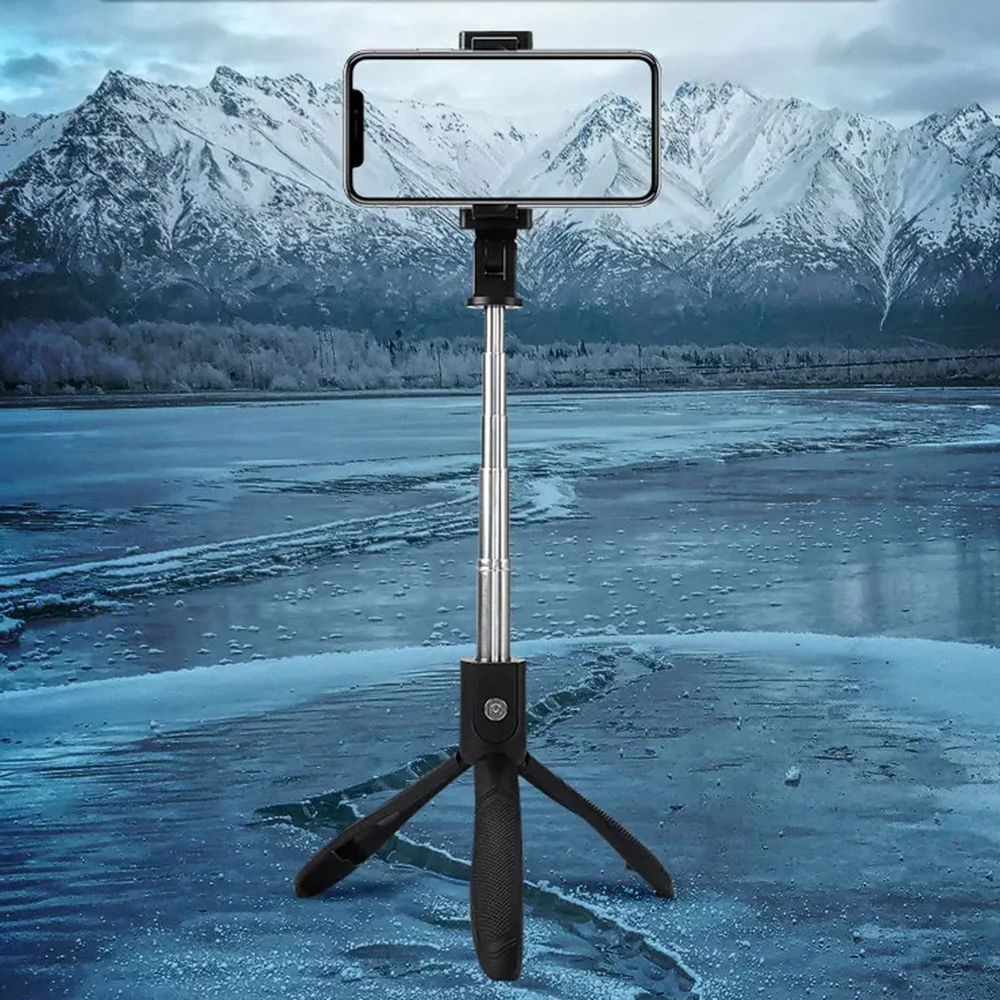 Selfie tyč Tripod Techsuit (K06) Bluetooth, 70 cm – černý