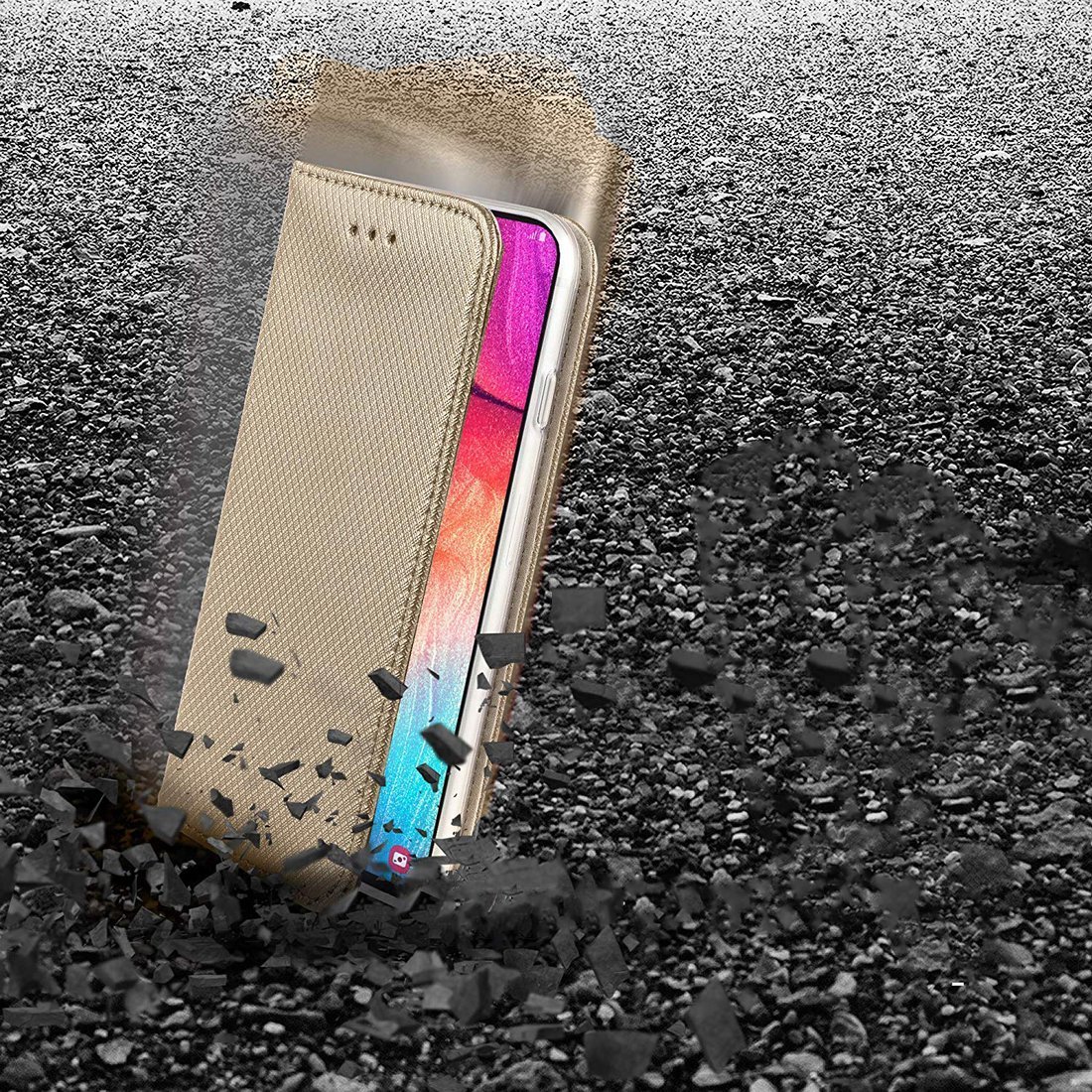 Pouzdro flip iPhone 12 Pro Max zlaté