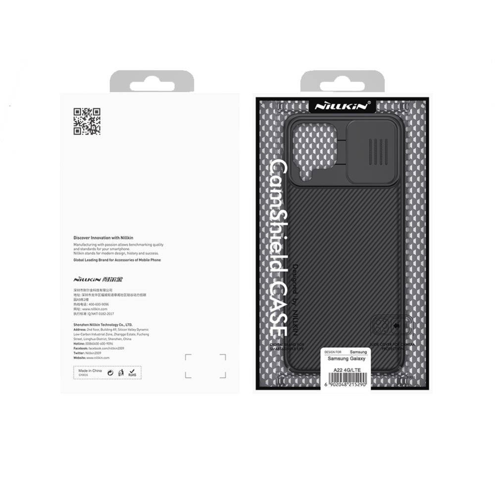 Kryt Samsung Galaxy A22 4G s krytem kamery - Nillkin CamShield černý