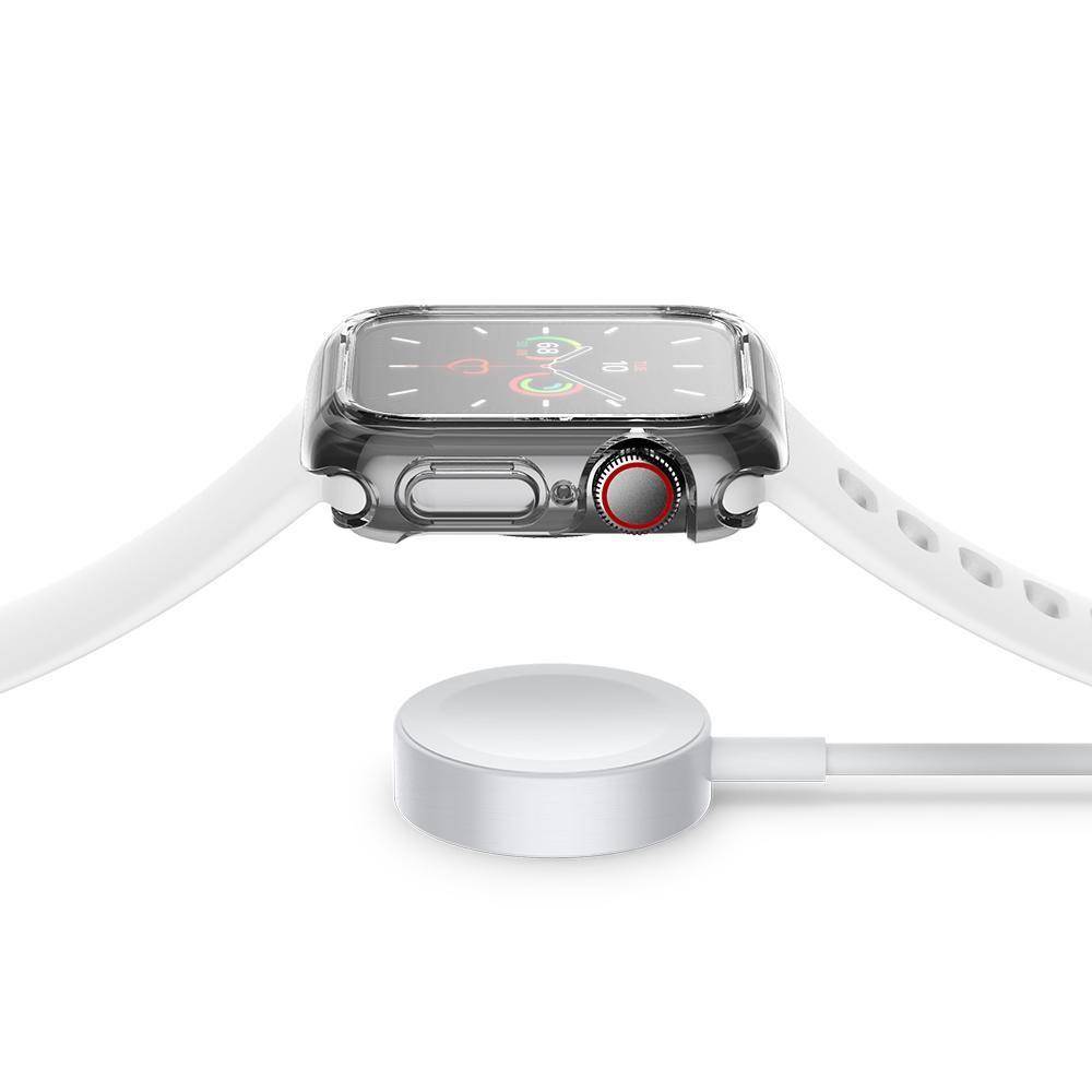 Pouzdro pro APPLE WATCH 4 /5 /6 / SE (44 mm) Spigen Ultra Hybrid Crystal Clear transparentní
