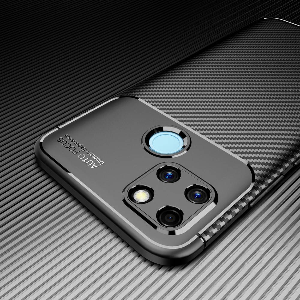 Kryt Realme C21Y / C25Y Armored Shockproof Carbon Fiber black