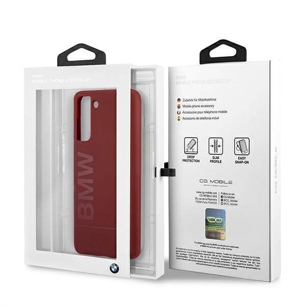 BMW - Samsung Galaxy S21 - Silikonový kryt BMW (BMHCS21SSLBLRE) červený