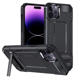 Kryt iPhone 14, Techsuit - Hybrid Armor Kickstand , černý