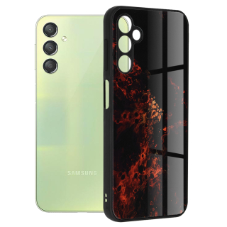 Pouzdro Samsung Galaxy A34 5G Techsuit - Glaze Series, Red Nebula