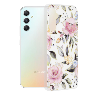 Kryt Samsung Galaxy A14 4G / A14 5G Techsuit - Marble Series - Chloe White