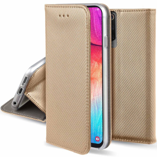 Pouzdro flip Samsung Galaxy M13 zlaté
