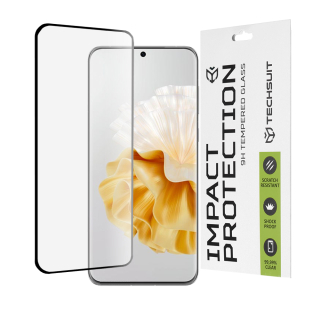 Tvrzené sklo 111D pro Huawei P60, 3D zakřivení, Full Glue černé