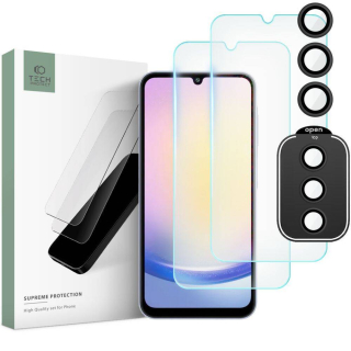 Tvrzené sklo Samsung Galaxy S25 Plus Tech-Protect Supreme Set (2 ks sklo + 1 ks fotoaparát) čiré